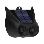 Eye Animal Deterrent Devices With Red LED Lights Black Solar Powered