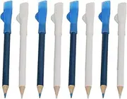 8Pcs Simple Style Wide Application Fabric Pencil Premium Material for Sewing DIY Marking Blue White