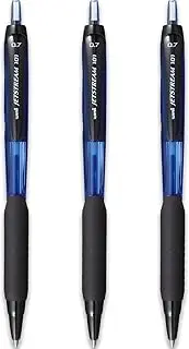 uni-ball Jetstream SXN-101-7N Retractable Rollerball Pens - 0.7mm Nib Tip - Blue Ink - Pack of 3