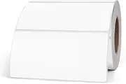 YIKIADA Rectangular White Color Coding Label 2 X 4 Inch Self Adhesive Vinyl Waterproof Writable Removable Sticker Roll for DIY Office School Supplies Inventory Name Price Tag File Paper 500 PCS