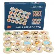 Memory Game Card Matching Wooden Game Board Color Forest Puzzles Match for Kids