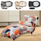 Chaise Lounge Cover Comfortable Chaise Slipcover Stretch Chaise Chair beiOD