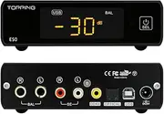 Topping E50 MQA DAC Home Desktop DAC, ES9068AS XMOS XU216 DSD512/768kHz USB DAC, USB/Coax/Opt Input RCA/TRS Balanced Output Audio Decoder with Remote Control (Black)