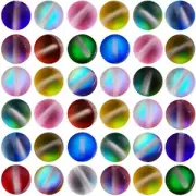 94 PCS Rainbow 8mm Glass Beads Flash Mermaid Glass Beads Bracelet