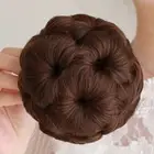 Extensions Flower Ring Bun Bride Hairpiece Fake Hair Bun Curly Chignon