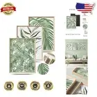 Waterproof Palm Leaves Canvas Wall Art - Framed 16x12in Botanical Prints Set