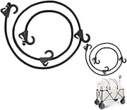 Black Bungee Cords with 4 Hooks Set,2M/78 Long Heavy Duty Elasticity Straps, with Hooks for Outdoor, Camping, Tent, Truck, Bikes, Motorcycle, Hand Carts (2 Pack) ﻿