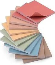 YISAN Sticky Notes 3x3,Self-Stick Note 12 Pads, Pastel Vintage Colors,Sticky Pad,50 Sheet/Pad,71112
