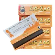 5 x ZIG ZAG Papers Liquorice Orange 50 Leaves Paper Roll - ZIGZAG