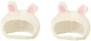 [Holibanna] Bunny Ears Hat Headscarf Ear Muffs Women Bear Costume Rabbit Headwear Ear Warmers for Women Hats Bunny Hat Stuffed Bunny Plush Cap Plush Hat Warm Hat Plush and Pp Cotton White