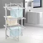 Maxkon 3 Tier Electric Heated Airer Towel Rail Stand Clothes Laundry Drying Rack