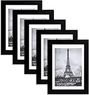 5PCS Picture Frame Black Frame Can Display 5x7Inch Picture,Photo Frames For Wall Mounting Or Table Top Display,Multi Collage Gallery Square Photo Frames