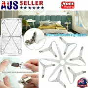 1 Set Adjustable Bed Fitted Sheet Straps Gripper Holder Fastener Clip ClippeFZ