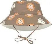 [LASSIG] LÄSSIG Splash & Fun Sun Protection Reversible Sun Hat (DE/NL/SE/PL, Numeric, 43, 45, Wild Cats Choco), Wild Cats Choco, 43-45