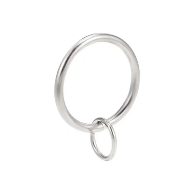 Curtain Ring 32mm Inner Dia Drapery Ring for Curtain Rods Silver Tone 14Pack