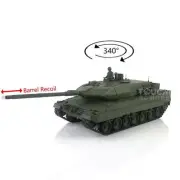 2.4G Henglong 1/16 Green 7.0 Plastic Leopard2A6 RTR RC Tank Barrel Recoil 3889