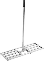 Stainless Steel Lawn Leveling Rake Telescopic Long Handle Grass Leveler Garden Tool for Any Grass Lawn Yard