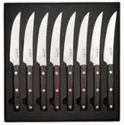 Premium Steak Knives Set of 8 in Gift Box - Full Tang Wenge Wood Handle - HC ...