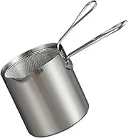 1Set Household Stainless Steel Frying Pot with Fry Basket Portable Deep Fryer for Efficient Cooking Easy to Clean for Home Kitchen Use
