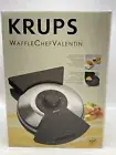 Krups FDD5 Waffle Chef Valentin Iron Non Stick Baker 5 Heart Shaped Waffles NIB