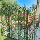 Thick Metal 2Pc Garden Trellis Plant Support Wire Lattice Grid Panel Stake Fence