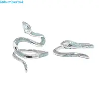 在飛比找蝦皮購物優惠-HUMBERTO銀色開放式戒指,可調開放式設計蛇形戒指,飾品