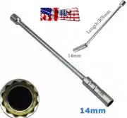 1X 14mm 3/8"Drive Thin Wall Joint Auto Car Spark Plug Sleeve Socket Removal Tool (for: Audi)