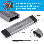 NVMe M.2 SSD External Hard Disk Enclosure Box PCI-E To USB 3.1 USB-C SSD Adapter