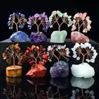 Crystal Stone Base Lucky Crystal Tree Reiki Chakra Energy Feng Shui Trees
