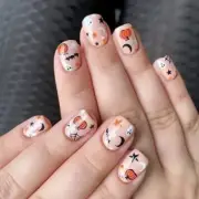 24 Fake Nails Halloween Press On Ghost Pumpkin Black Spider Web Reusable Party