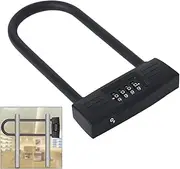 OSALADI Gate Lock Padlock U-Shaped Lock Coded Lock Bike Anti- Lock