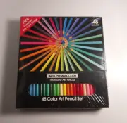 Vintage 90s Color Range Prismacolor 48 Art Pencil Box Set Thick Lead Sealed NOS