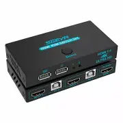 SGEYR HDMI KVM Switch 2 Port Share 2 Computers with One Monitor 2x1