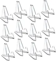 CORHAD 15Pcs Clear Acrylic Easel Stands for Coin Display Mini Display Holders Stable Design Easy to Use for Home Decor and Collectibles