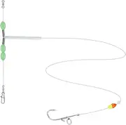 Hogvinnatil Pompano Rigs, Pompano Rigs for Surf Fishing, Live Bait Hook, Surf Fishing Band, Long Casting, Pompano Floats Hooks for Beach Bass, Flounder Cod