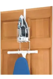 Over The Door Holder Hanging Wire Caddy Hook Wall Ironing Board Storage NEW