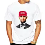 ABRAHAM LINCOLN TRUMP MAGA 帽子酷象牙色 T 恤尺寸 S 5XL T 1424