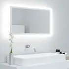 NNEVL LED Bathroom Mirror White 80x8.5x37 cm Chipboard