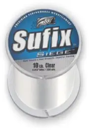 Sufix 662-104 Siege Monofilament Line 4lb 330yd Clear Mono