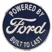 Powered by Ford - Built to Last Round Embossed Magnet - Large FREE USA SHIPPING!