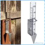 [LZDHUIZBCMY] 戶外雨量計,帶刻度和樁,5 英寸容量,庭院裝飾雨量測量