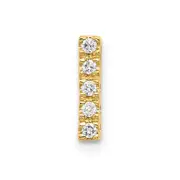 14k Diamond Initial I Charm