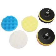 Buffing Sponge Pad Bonnet Set For Washing Waxing Dusting For 5‑6in Pneumatic
