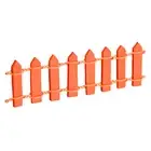 8pcs Miniature Garden Fence, 3.6 Inch Long Decorative Picket Fence, Orange