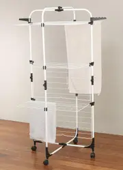 Clothes Airer 3 Tier Mini Tower White