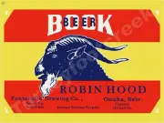Robin Hood Bock Beer Label 18" x 24" Metal Sign