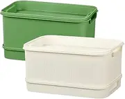 Qianly 2Pcs Sprouts Tray Planting Container Reusable Multipurpose Growing Kit Germination Tray for Office Outdoor Home Garden Indoor