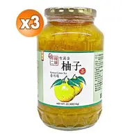 在飛比找森森購物網優惠-【韓味不二】3罐組-生黃金柚子茶1kg-韓國進口