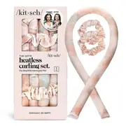 Kitsch Satin Heatless Curling Set - Hair Rollers For Heatless Curls - Heatless Hair Curlers & Hot Rollers - Hair Curlers To Sleep In - Heatless Curlin