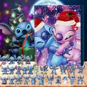 Advent Calendar Stitch Cartoon Toys Christmas Advent Calendar 24 Days Ornament Countdown Calendar